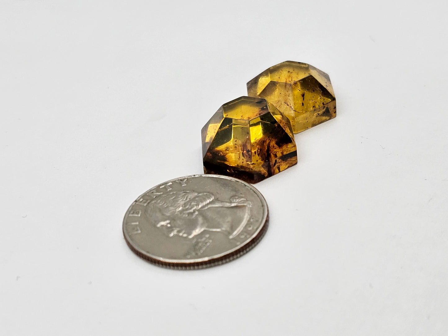 Amber authentic cabochon set large