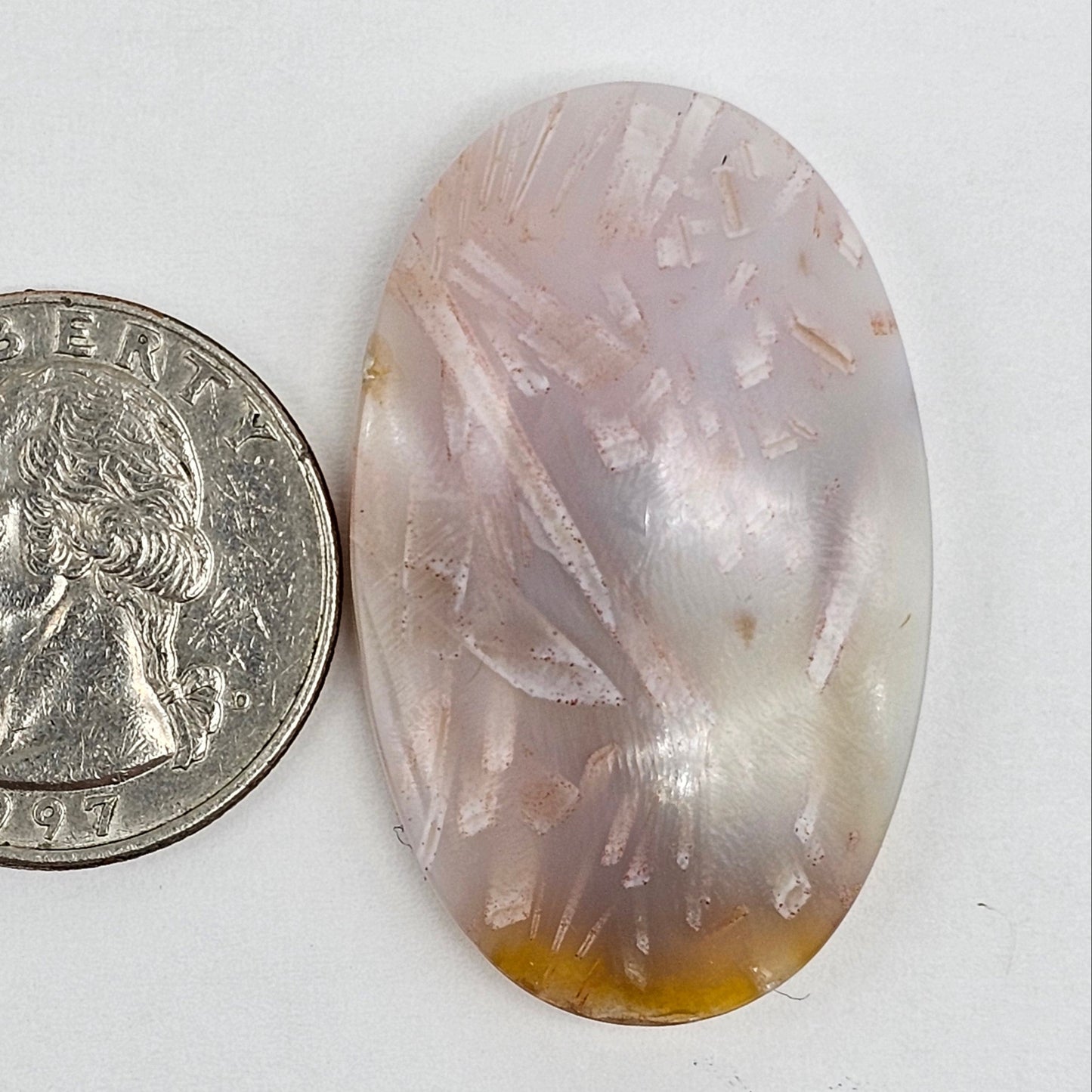 Tube Agate Cabochon Large