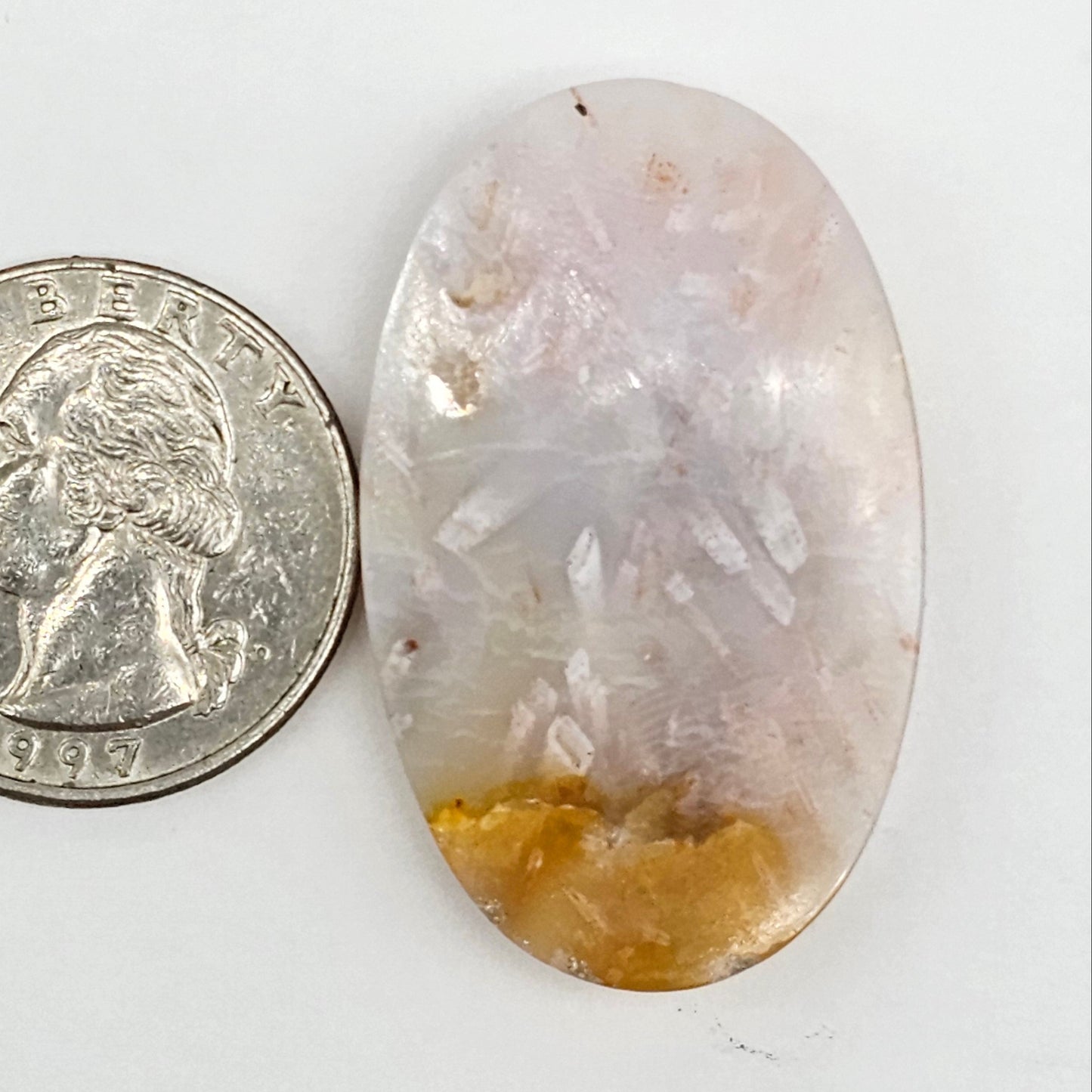 Tube Agate Cabochon Large