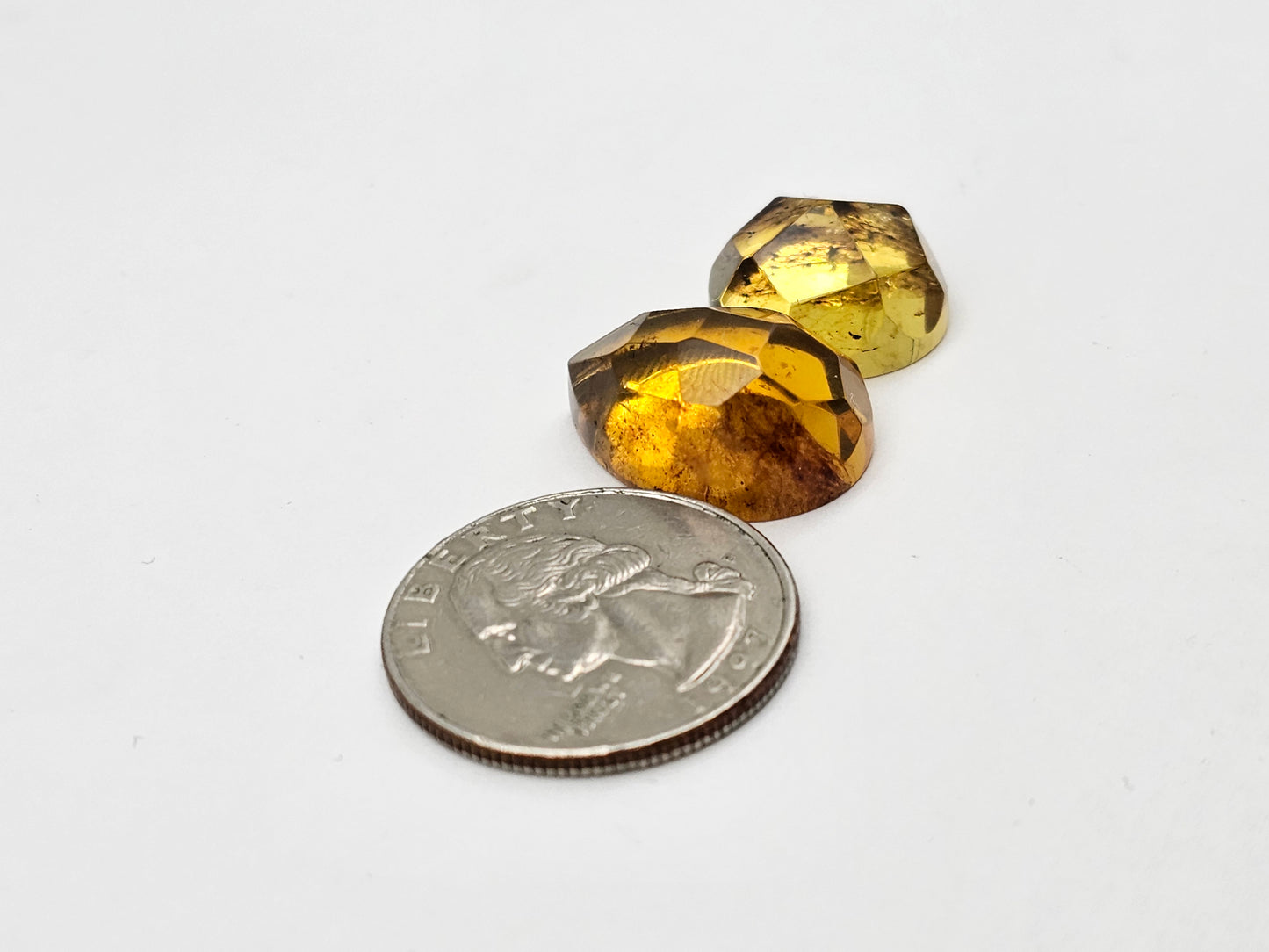 Amber authentic cabochon set large