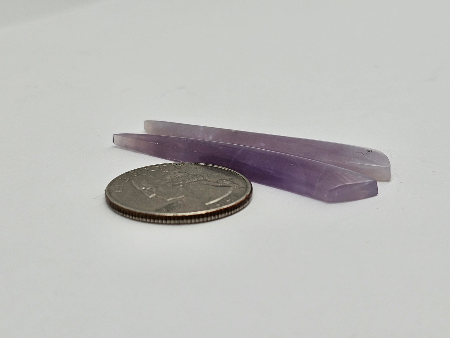 Purple Agate Cabochon Pair