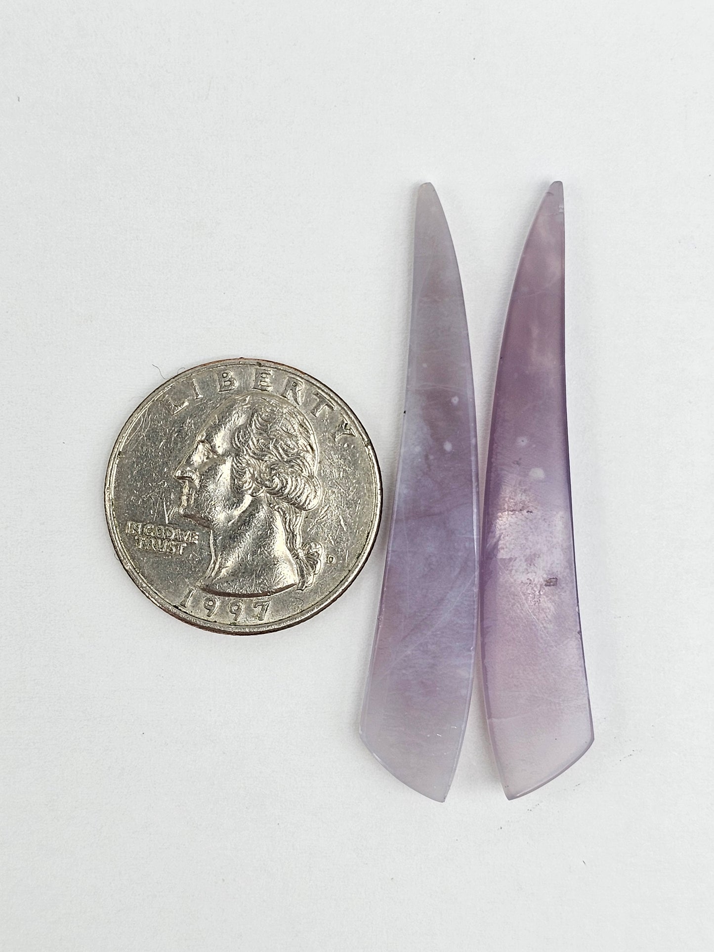 Purple Agate Cabochon Pair