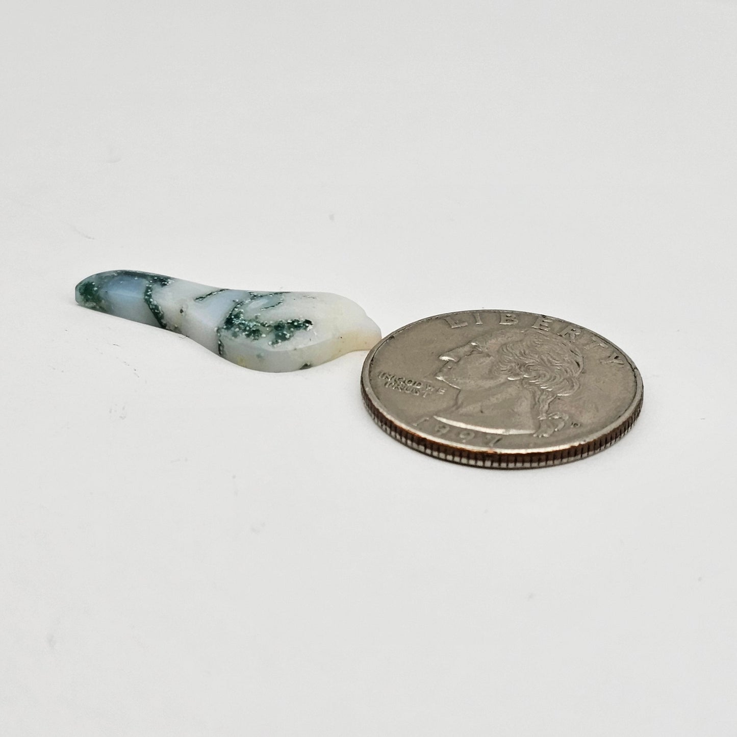 Moss Agate Bird Cabochon