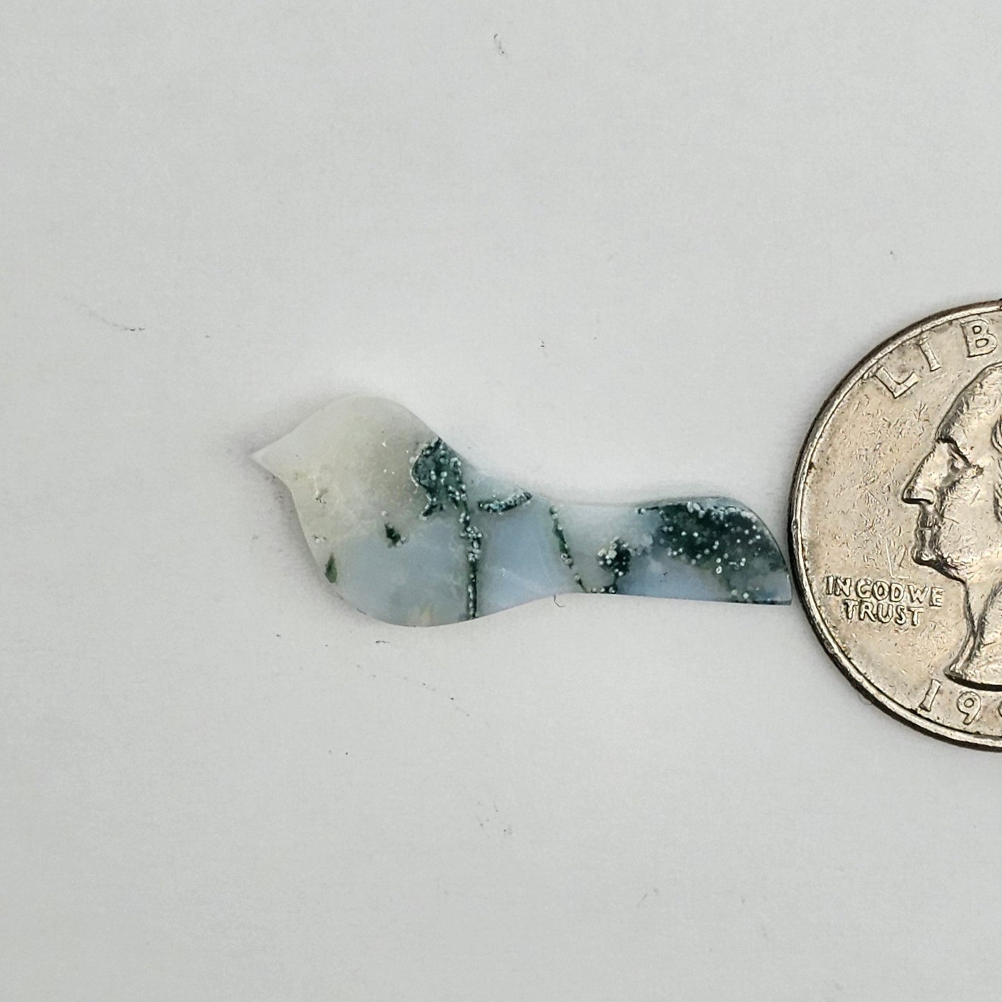 Moss Agate Bird Cabochon
