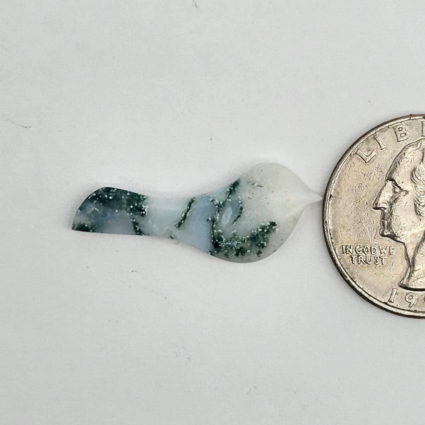Moss Agate Bird Cabochon