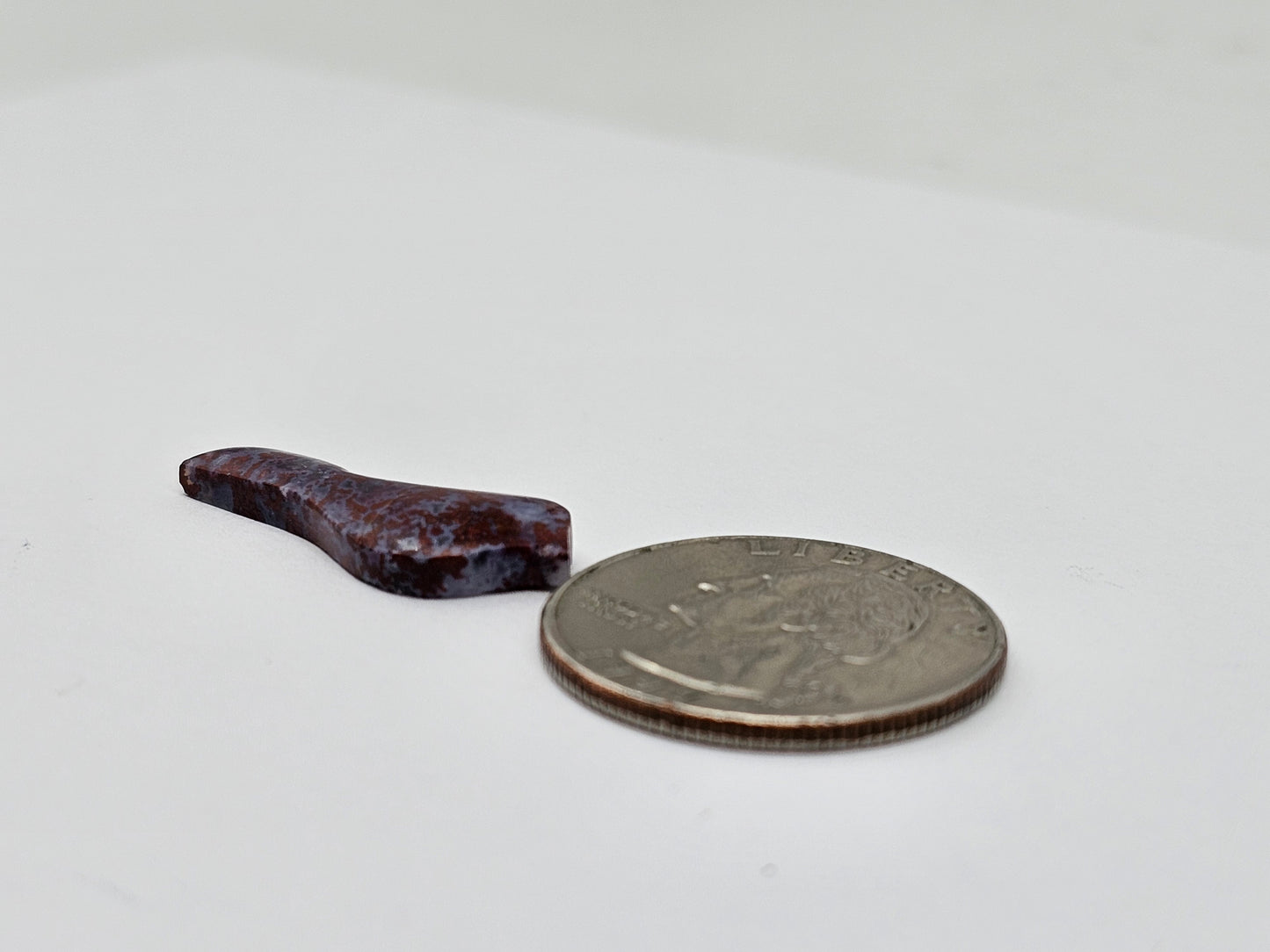 Purple agate bird cabochon