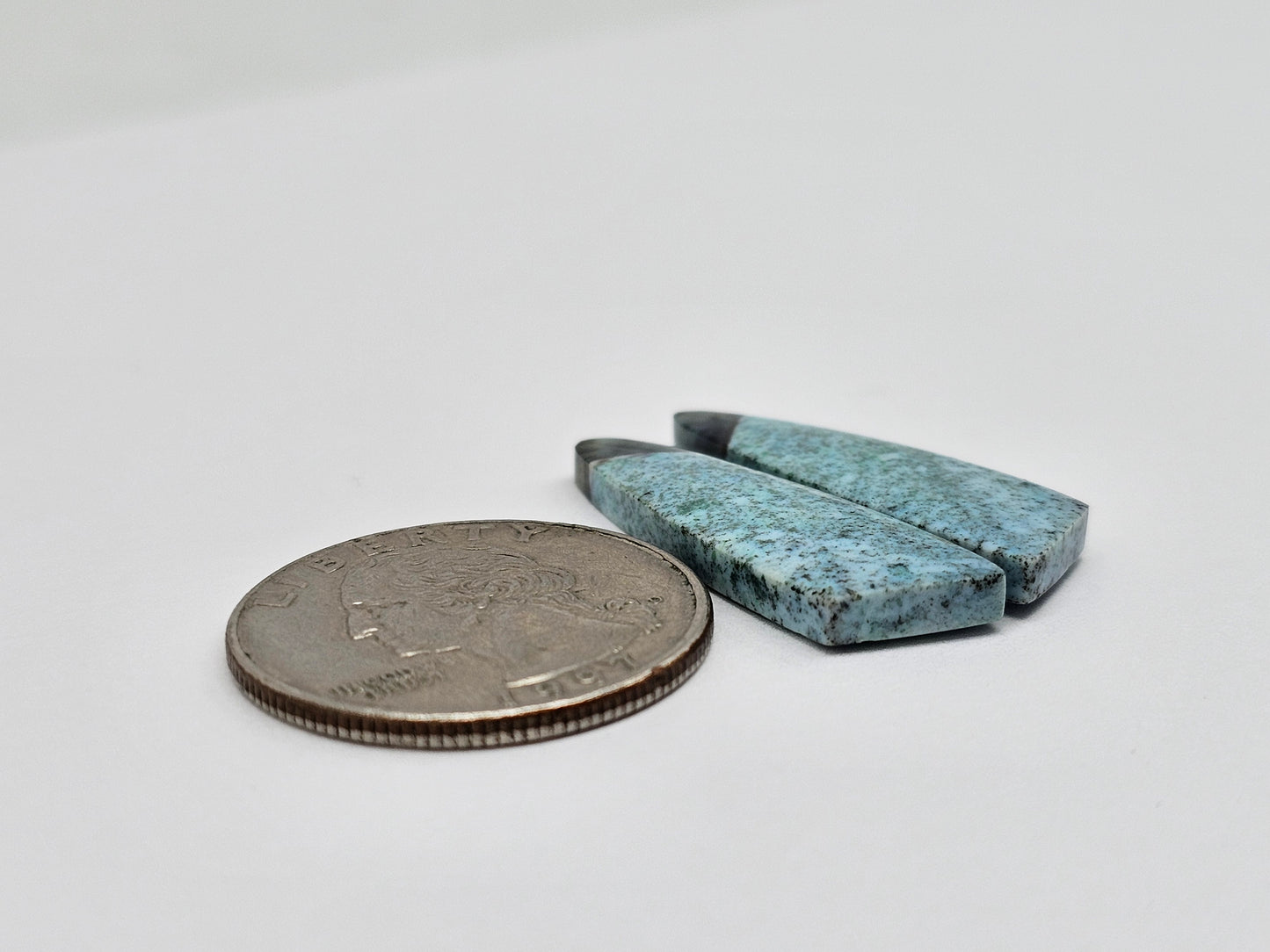 Chrysocolla Cabochon Pair