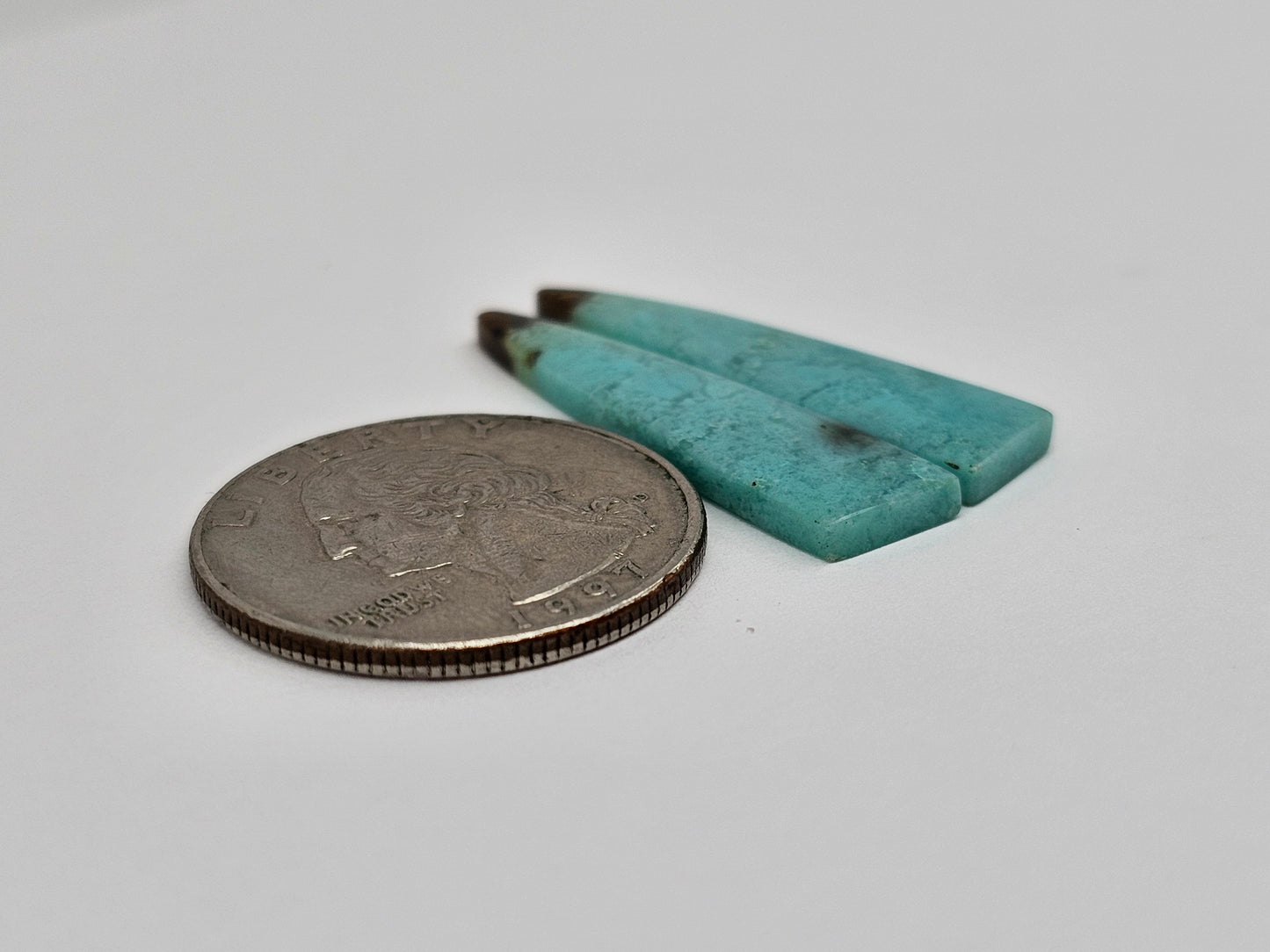 Chrysocolla Cabochon Pair