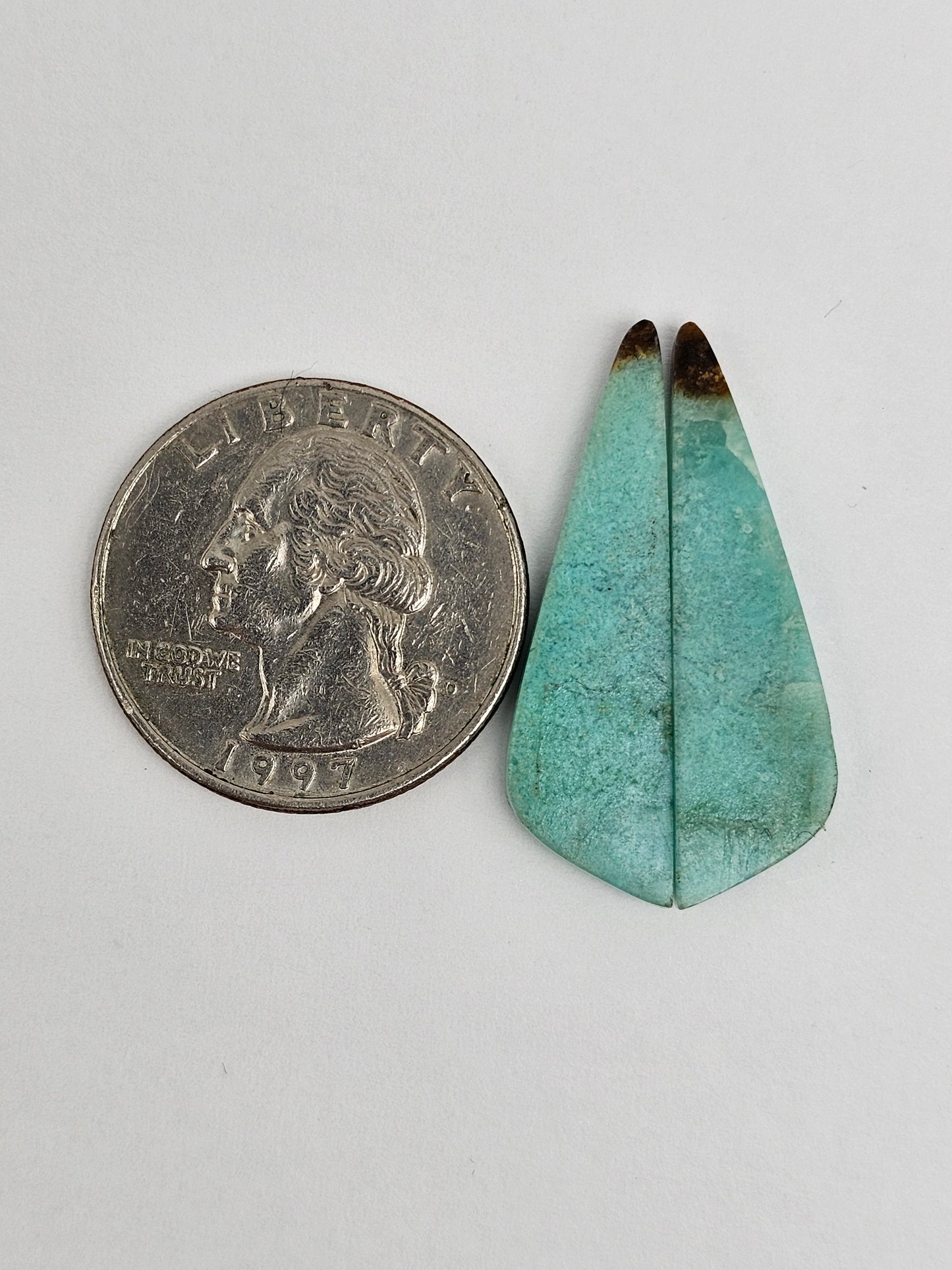 Chrysocolla Cabochon Pair