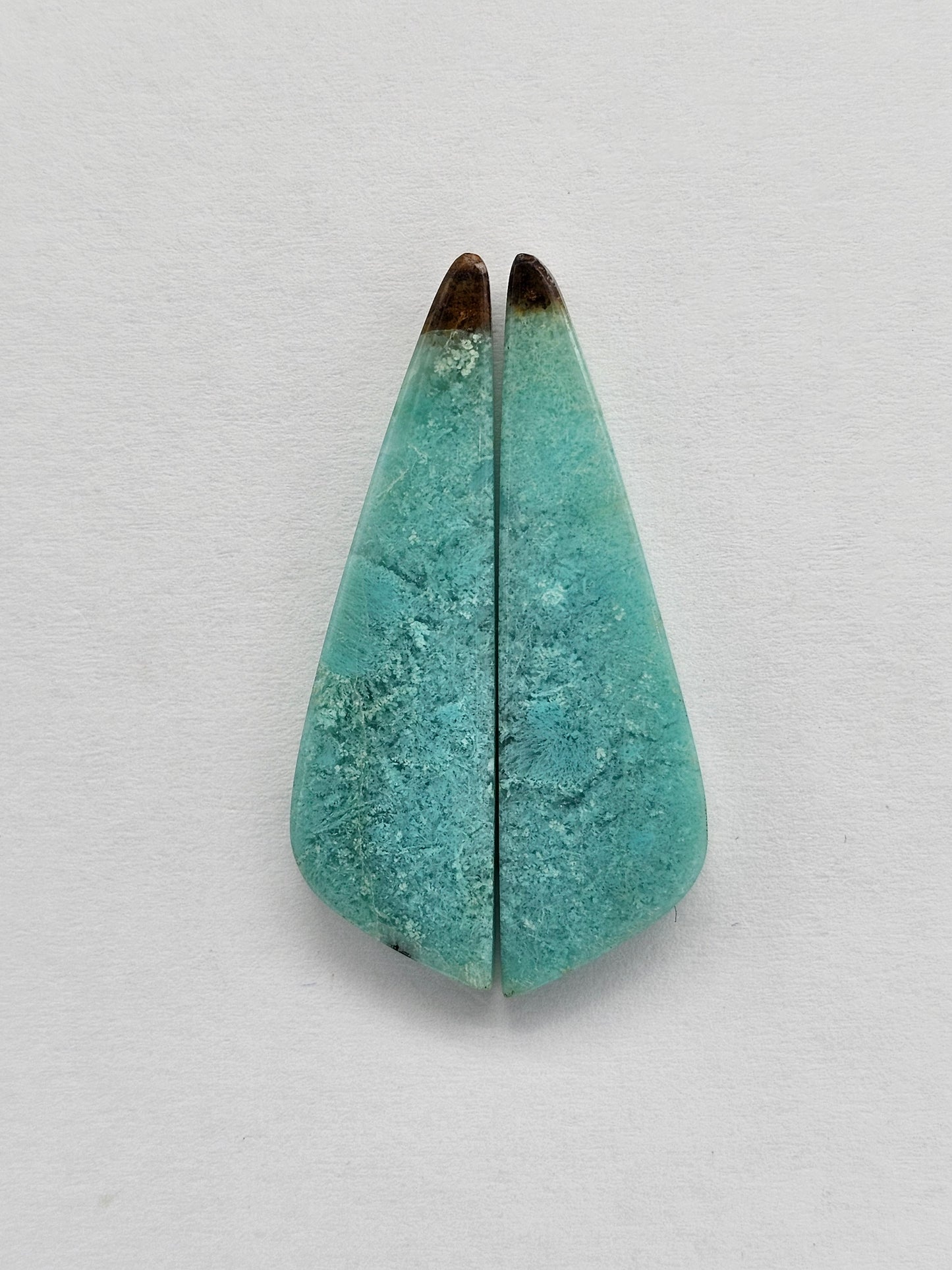 Chrysocolla Cabochon Pair