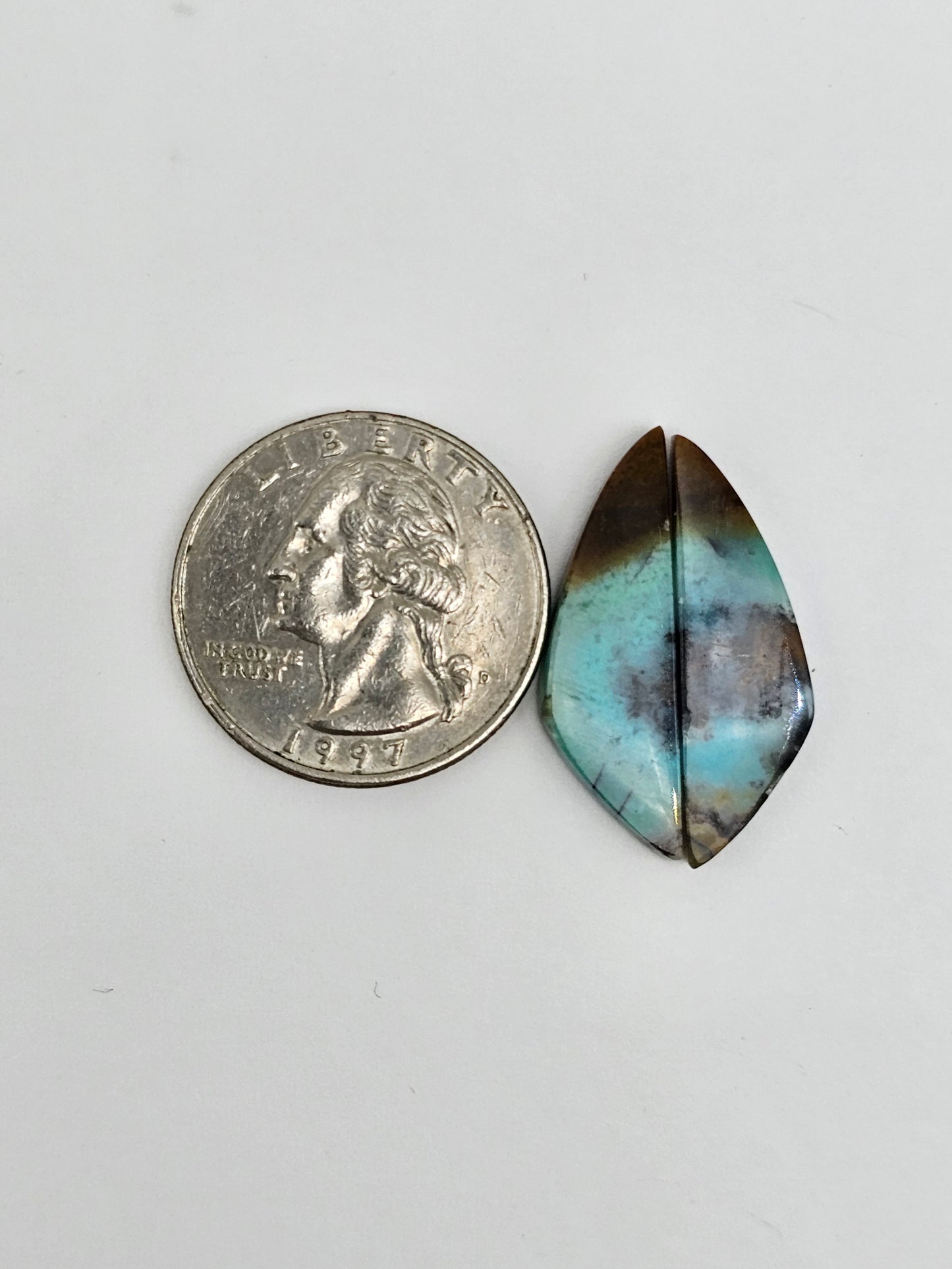 Chrysocolla Cabochon Pair