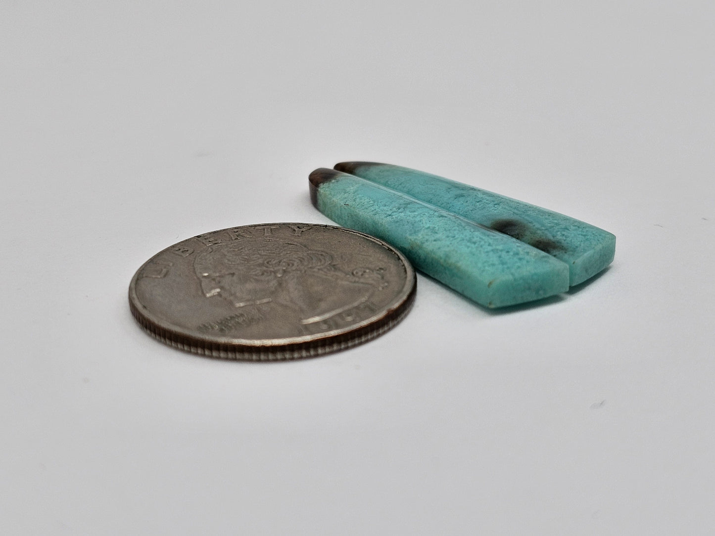 Chrysocolla Cabochon Pair
