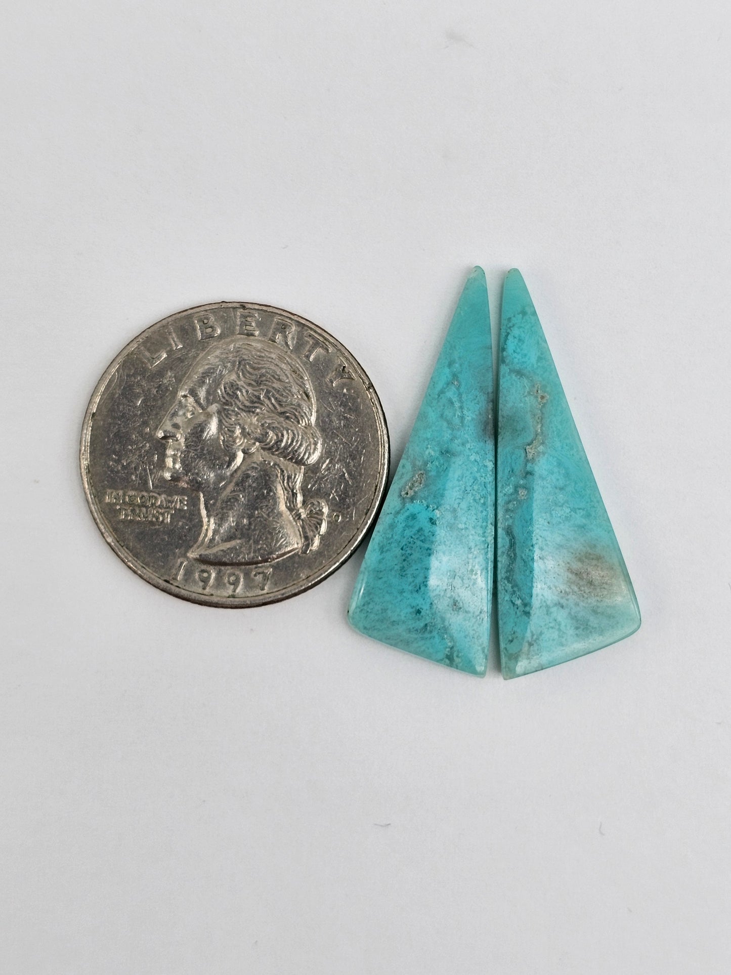 Chrysocolla Cabochon Pair