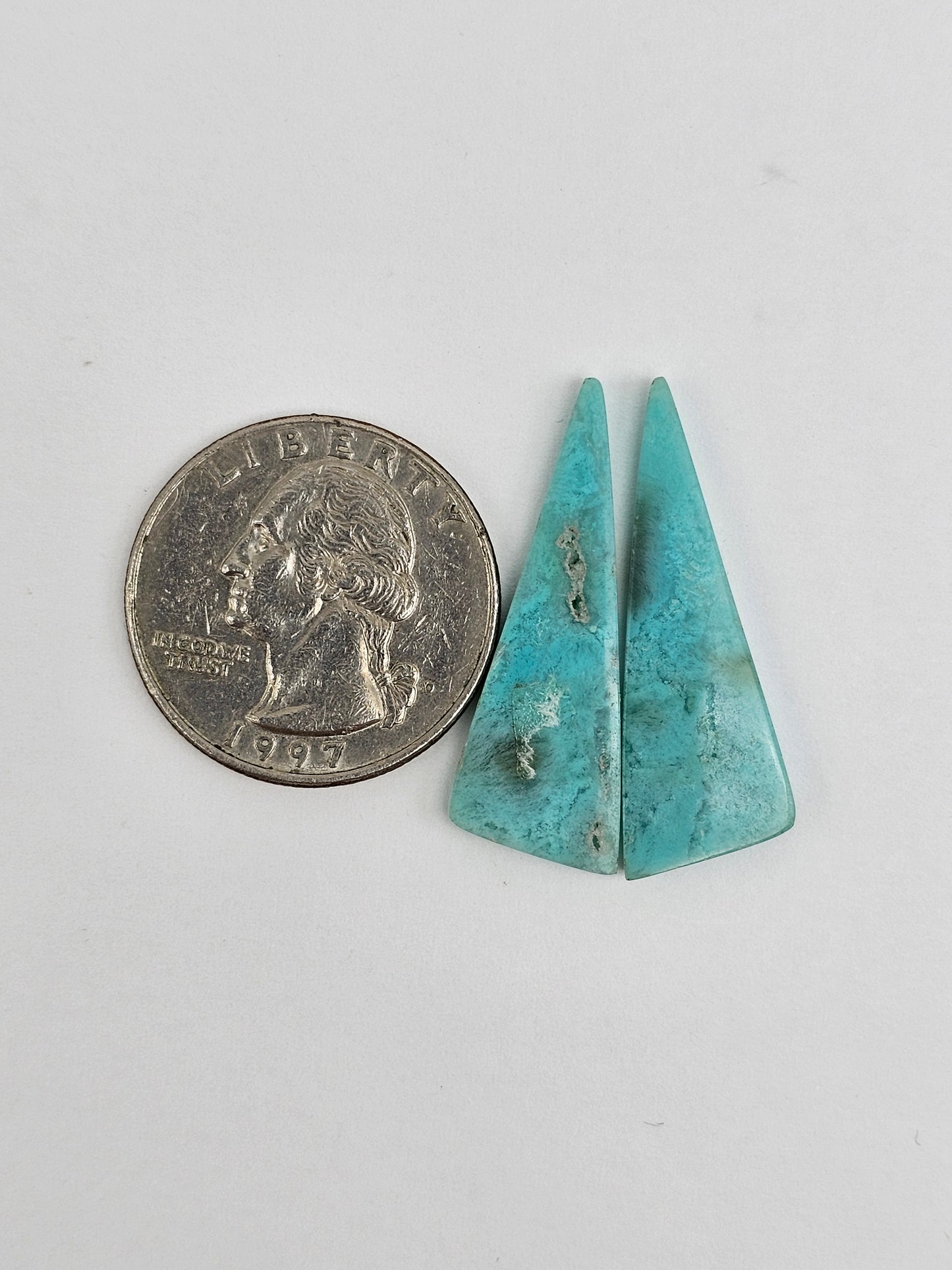 Chrysocolla Cabochon Pair