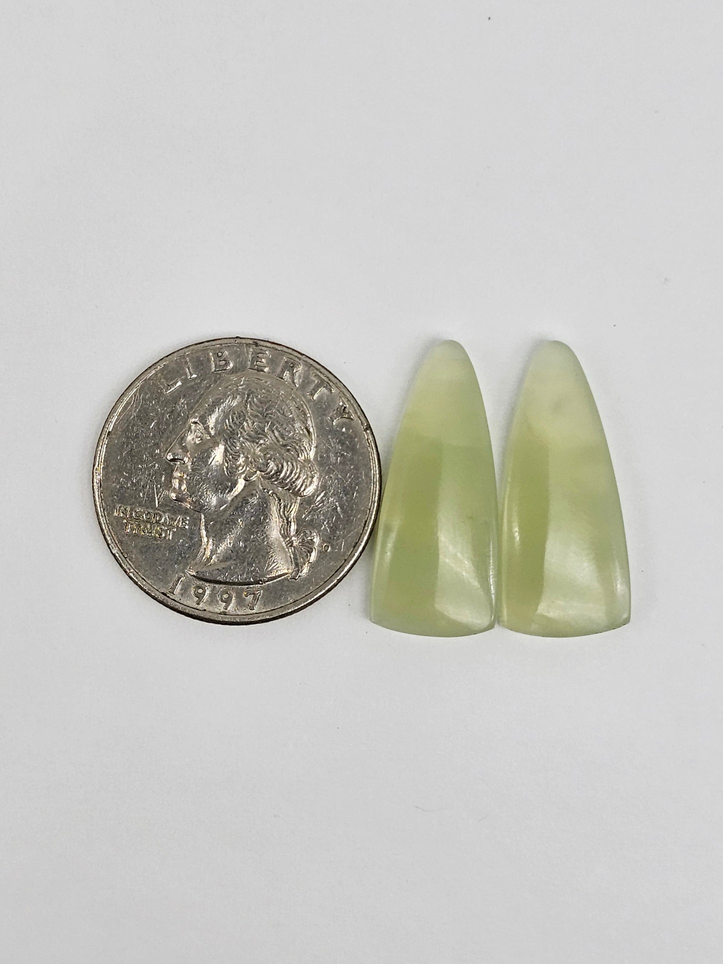 Jade Cabochon Pair