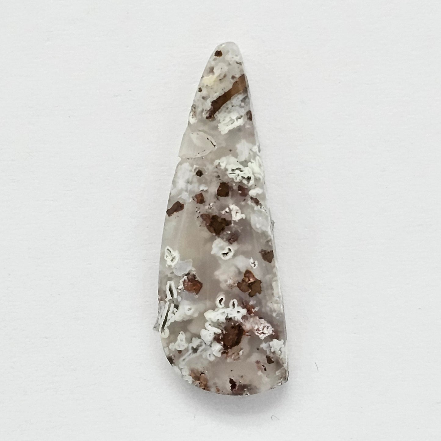 Chalcedony with Native Copper Agate Cabochon
