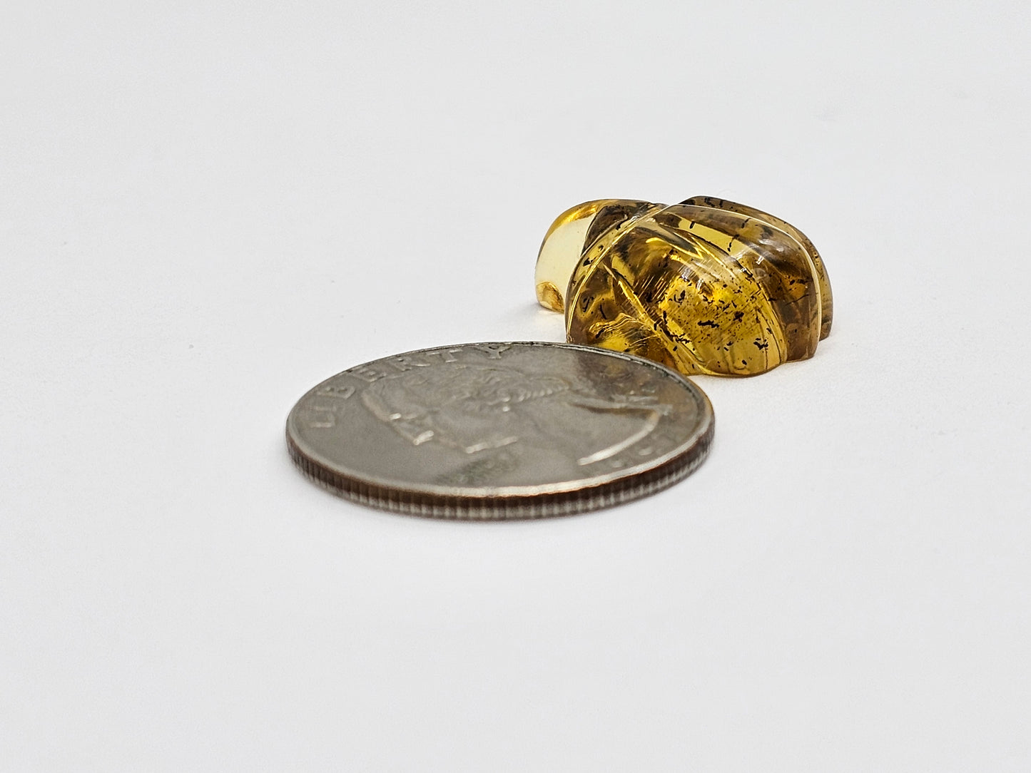 Amber pumpkin cabochon