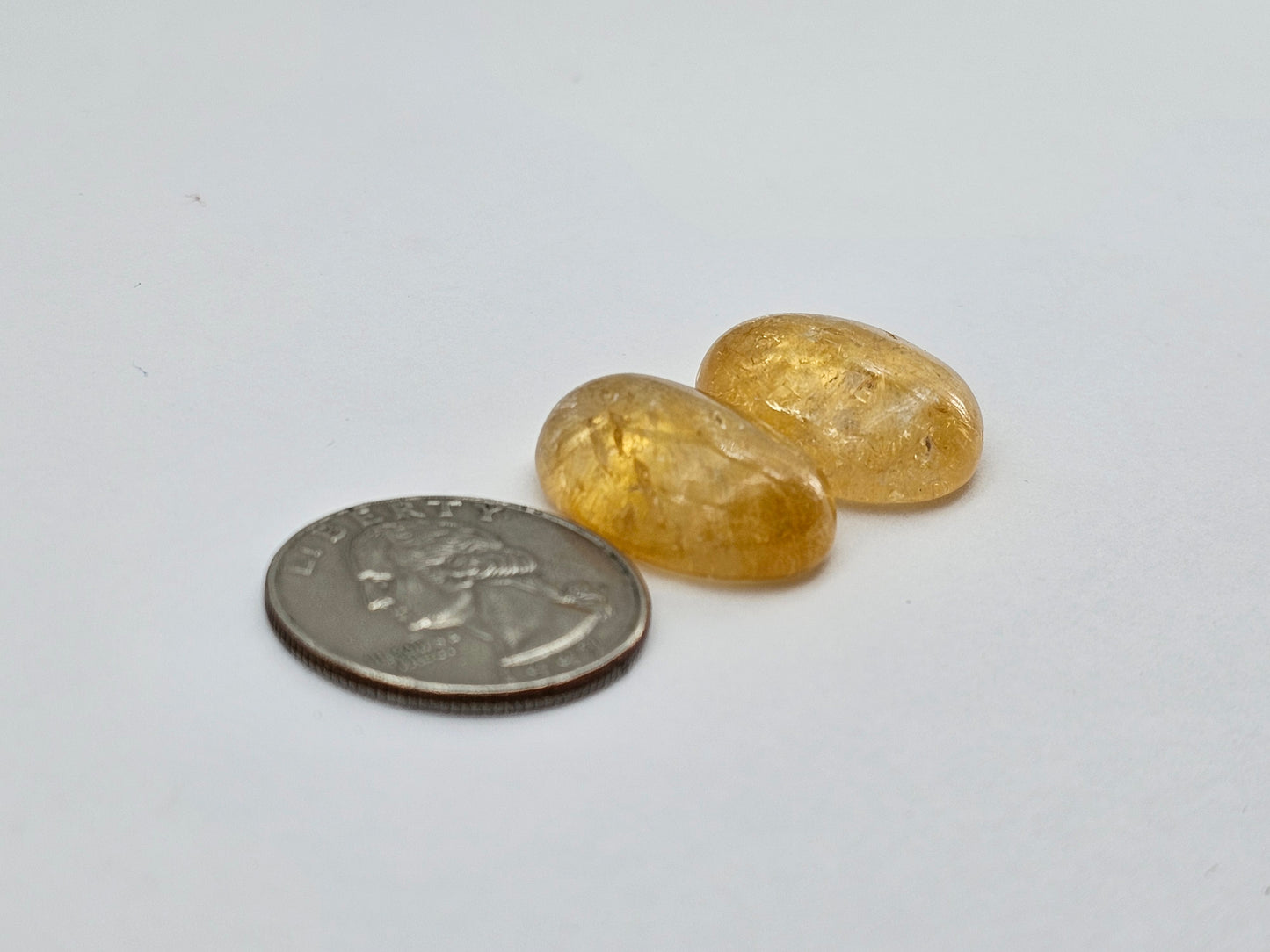 Citrine Silica Cabochon Set