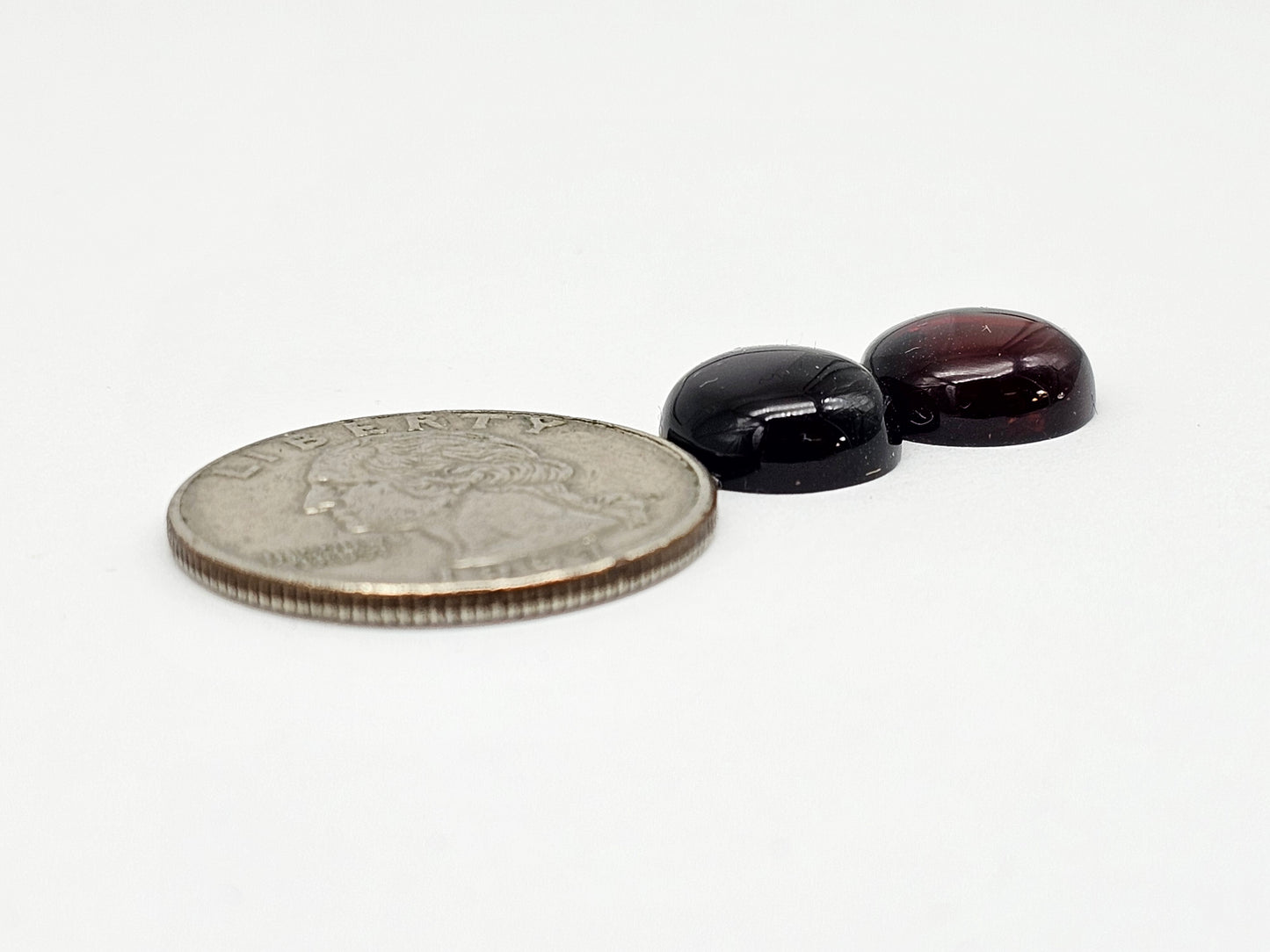 Red Amber Authentic Cabochon Pair