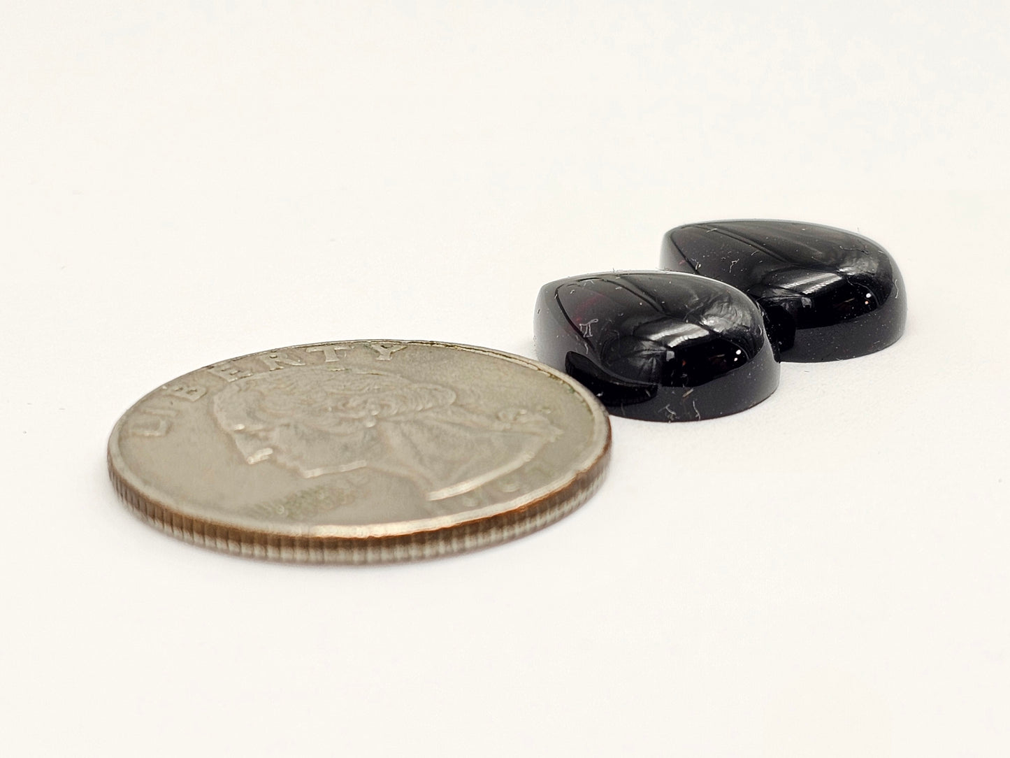 Red Amber Authentic Cabochon Pair