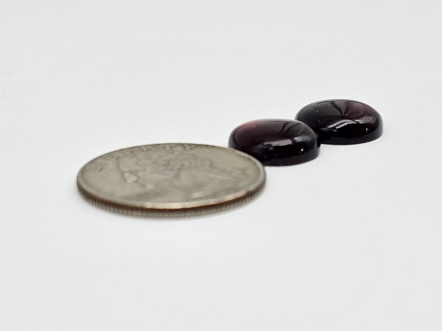 Red Amber Authentic Cabochon Pair