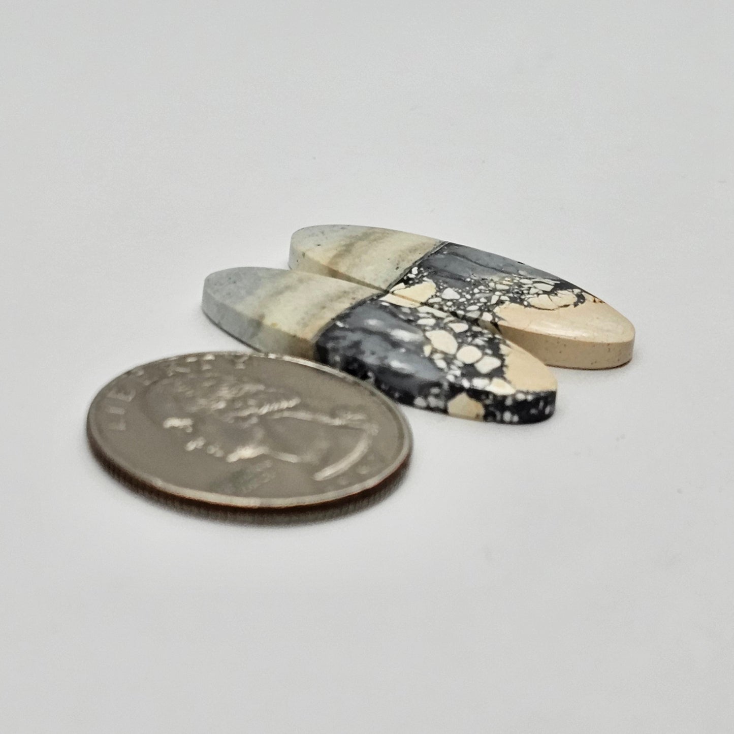 Maligano Jasper cabochon pair