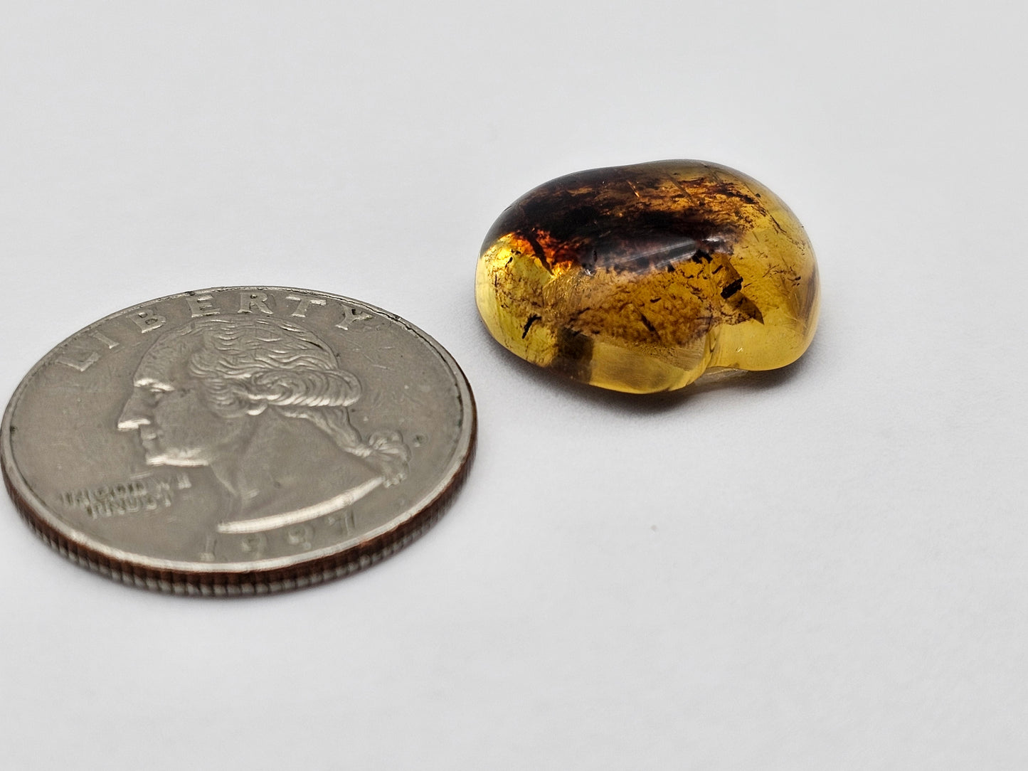 Amber authentic cabochon large