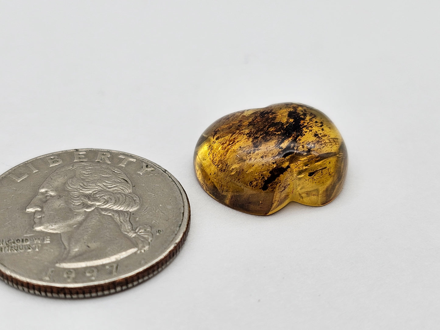 Amber authentic cabochon large