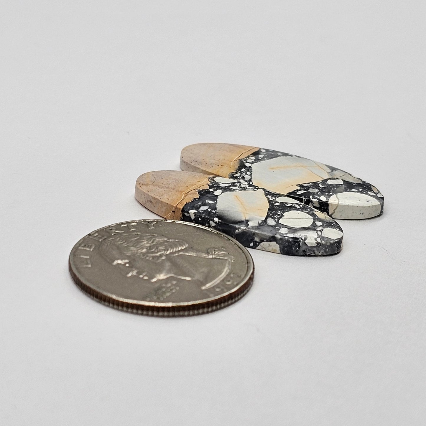 Maligano Jasper cabochon pair