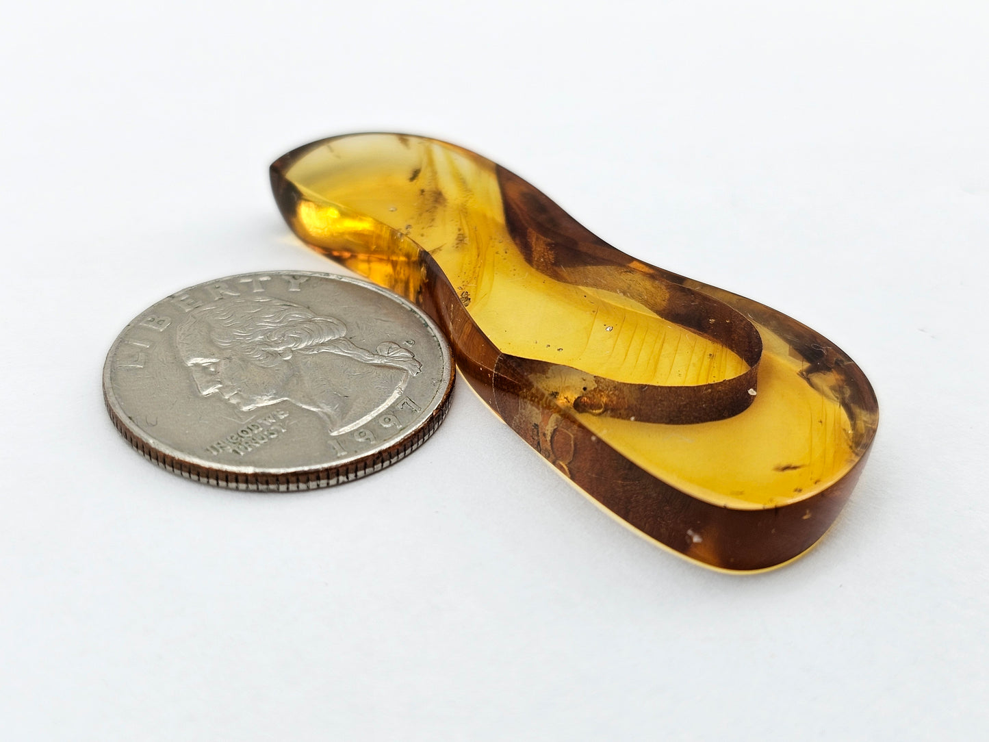 Amber authentic cabochon large