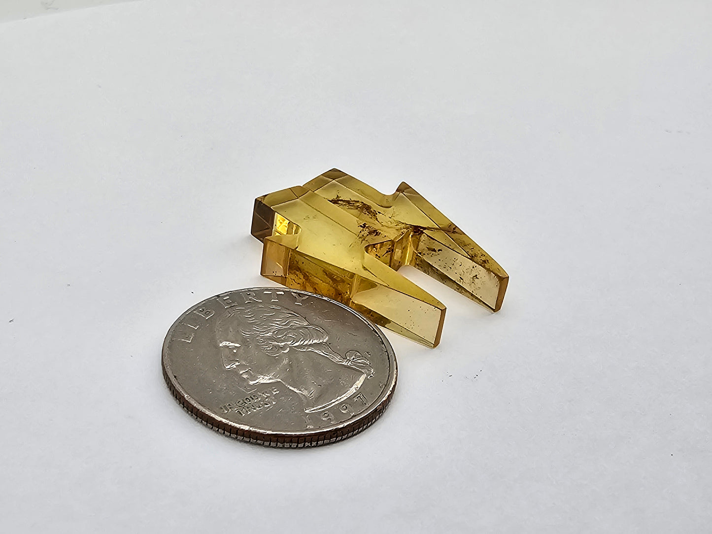 Amber authentic cabochon lightning pair large