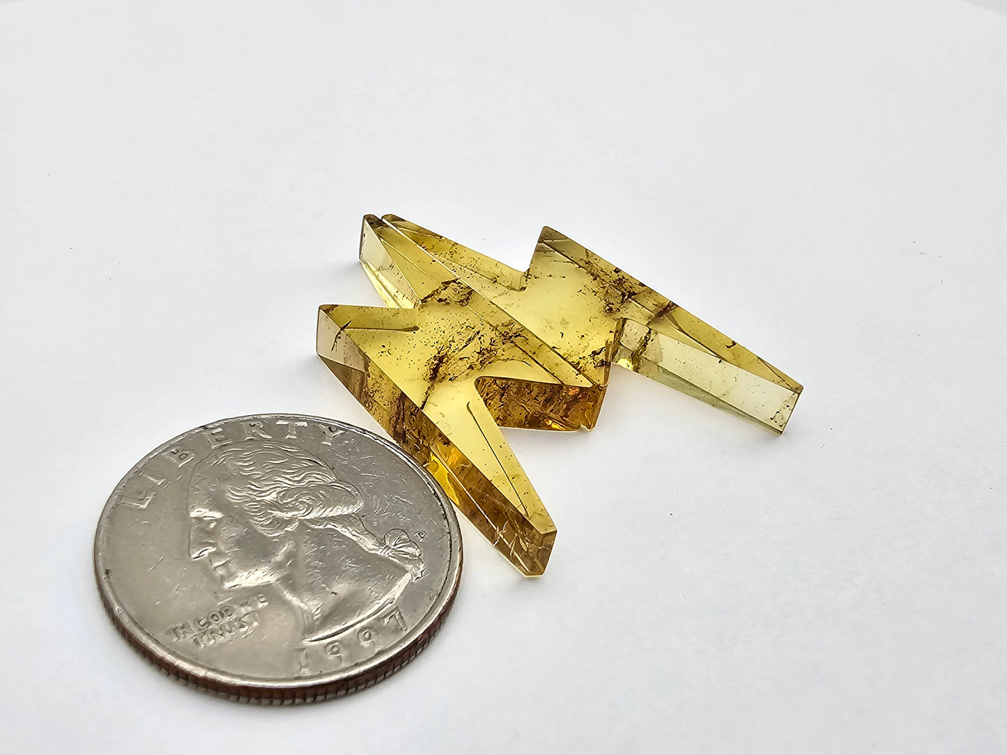 Amber authentic cabochon lightning pair large