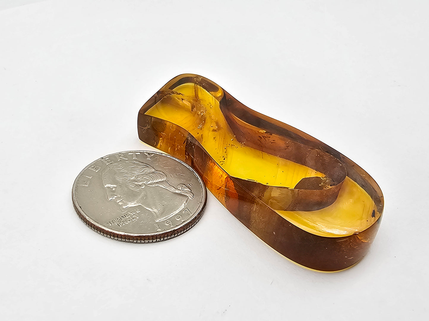 Amber authentic cabochon large