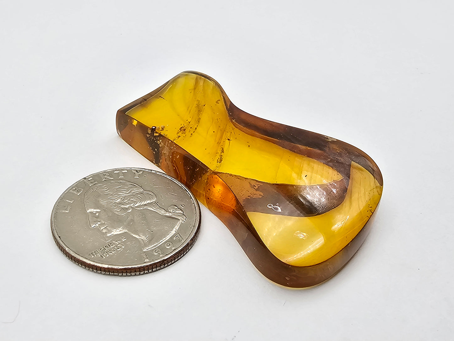 Amber authentic cabochon large