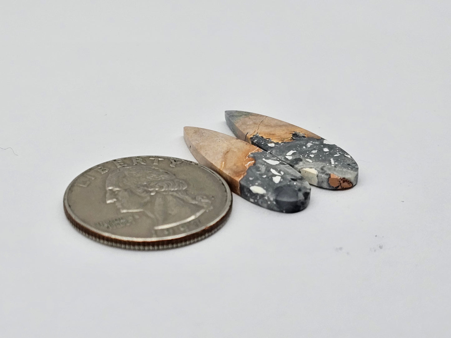 Maligano Jasper cabochon pair