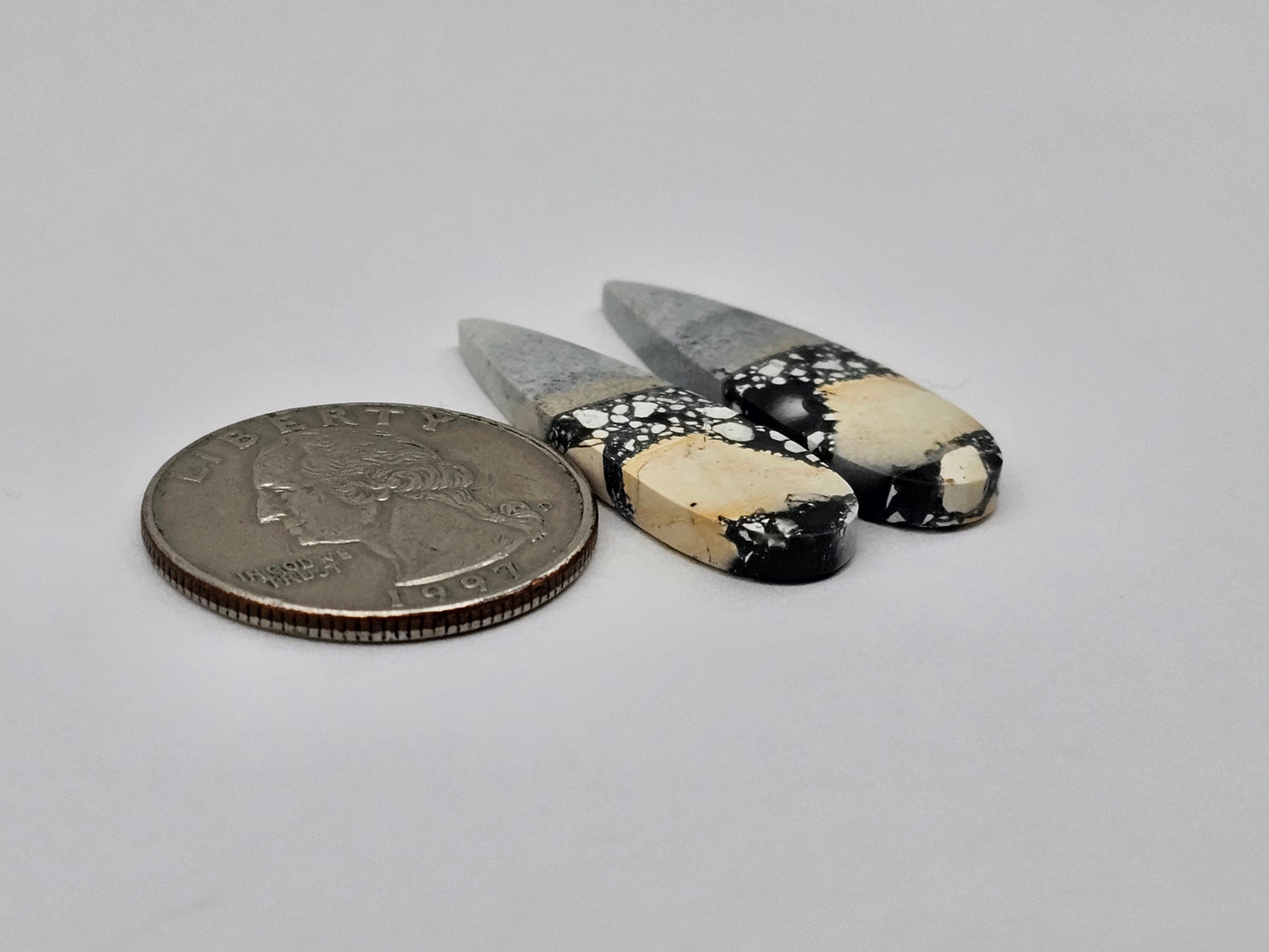 Maligano Jasper cabochon pair