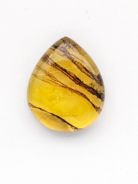 Amber authentic cabochon large