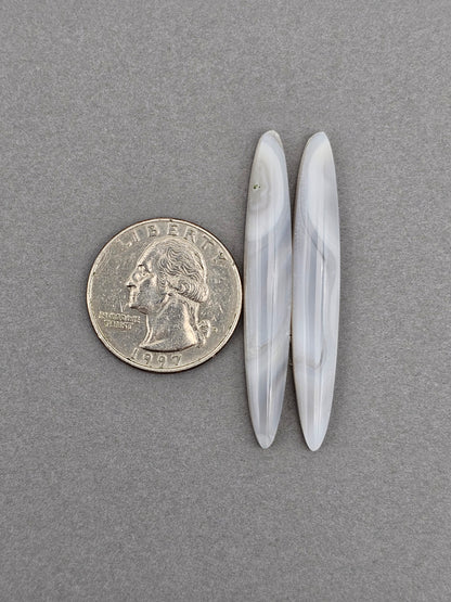 Gray banded agate pair