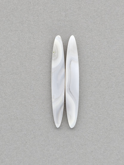 Gray banded agate pair