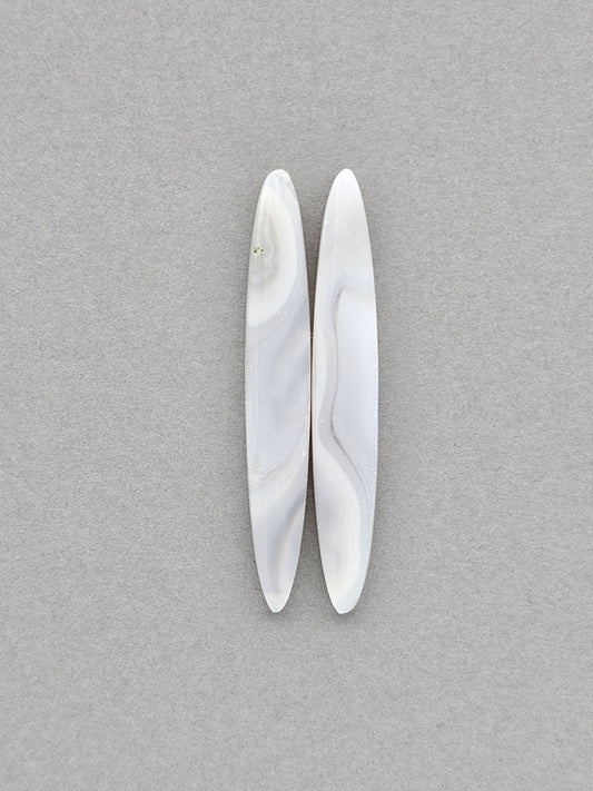 Gray banded agate pair