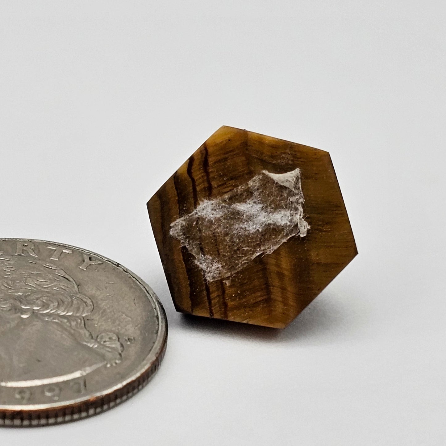 Tiger Eye Geometric Half Faceted Cabochon
