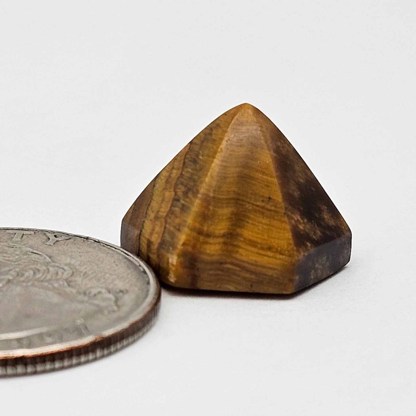 Tiger Eye Geometric Half Faceted Cabochon