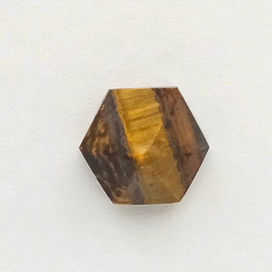 Tiger Eye Geometric Half Faceted Cabochon