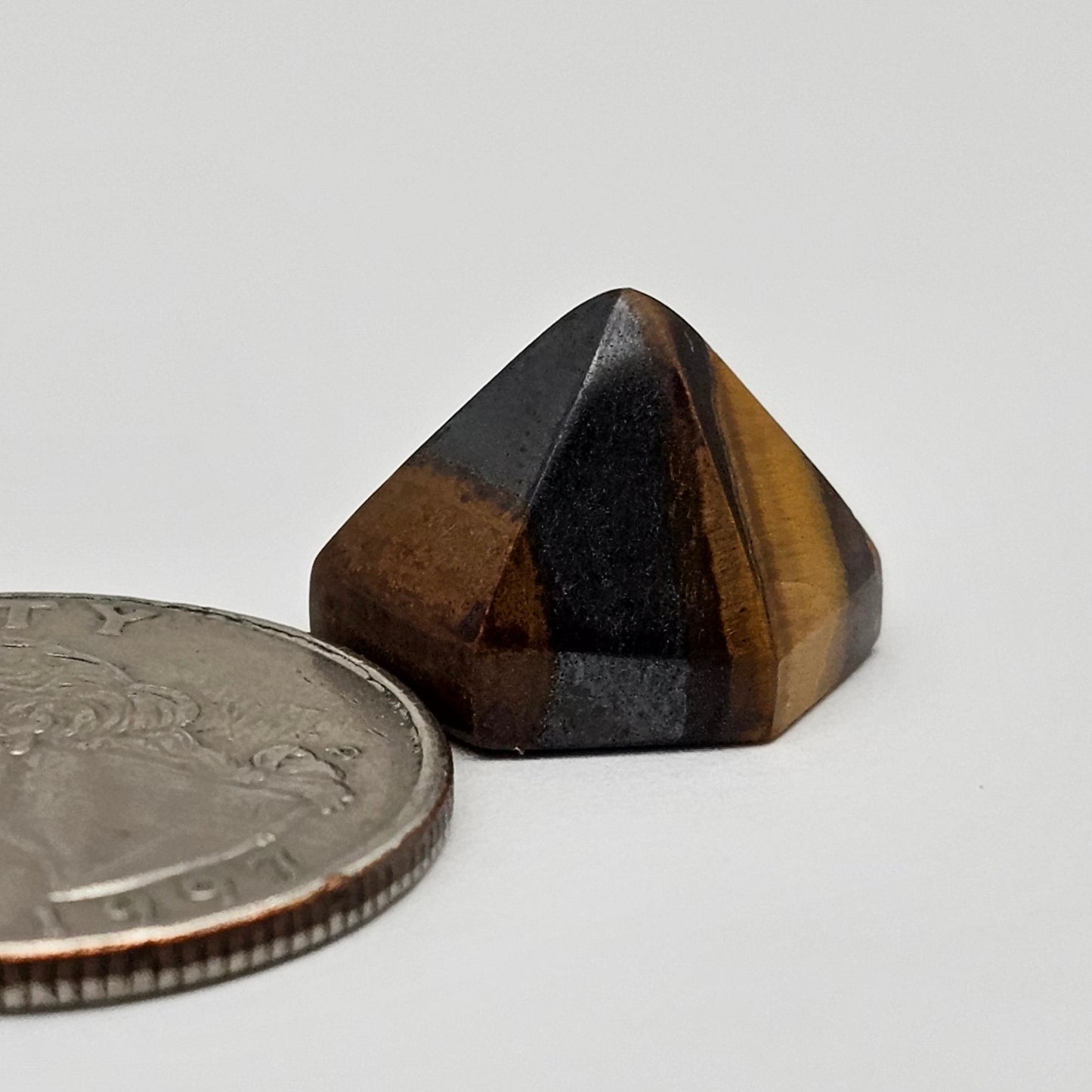 Tiger Eye Geometric Half Faceted Cabochon