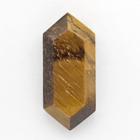 Tiger Eye Geometric Half Faceted Cabochon