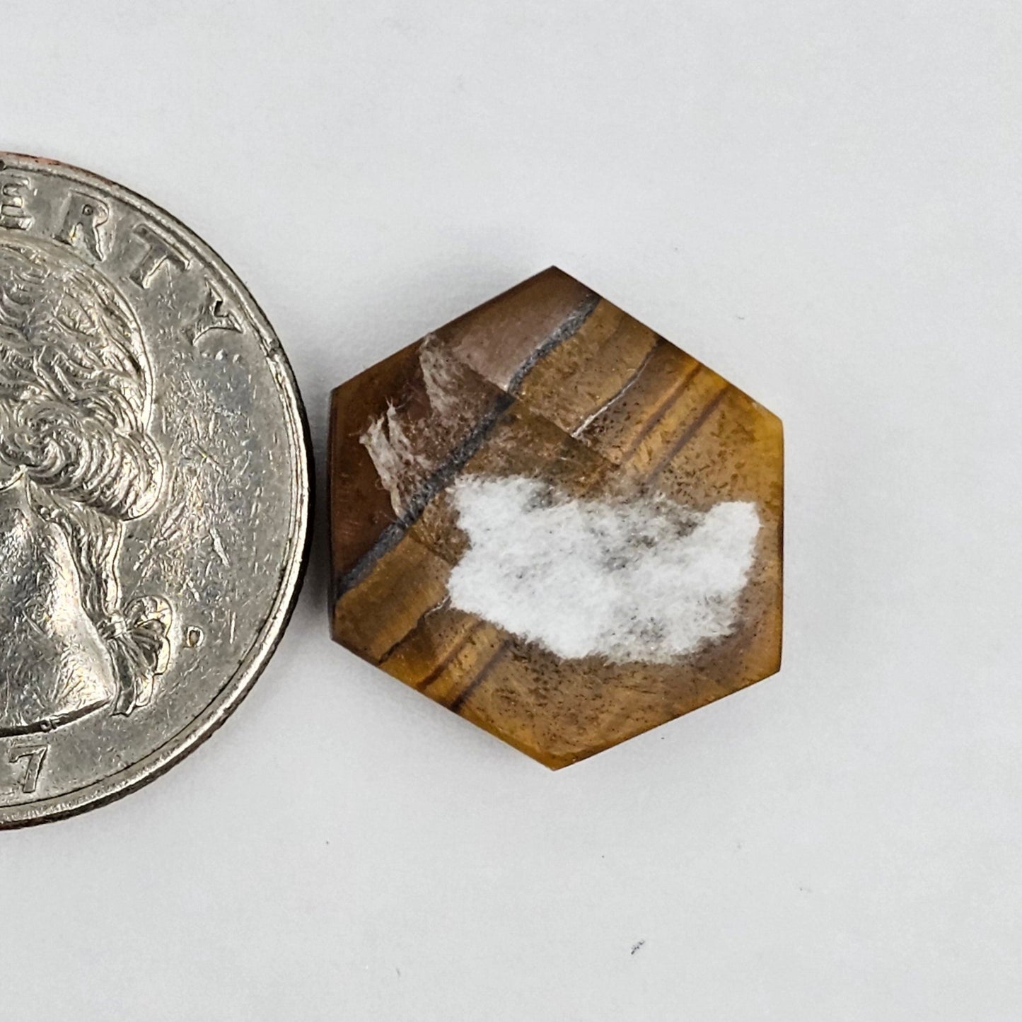 Tiger Eye Geometric Half Faceted Cabochon