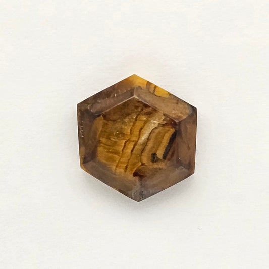Tiger Eye Geometric Half Faceted Cabochon