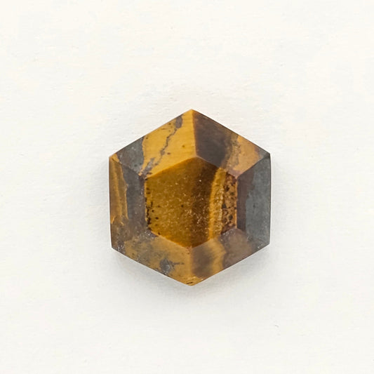 Tiger Eye Geometric Half Faceted Cabochon