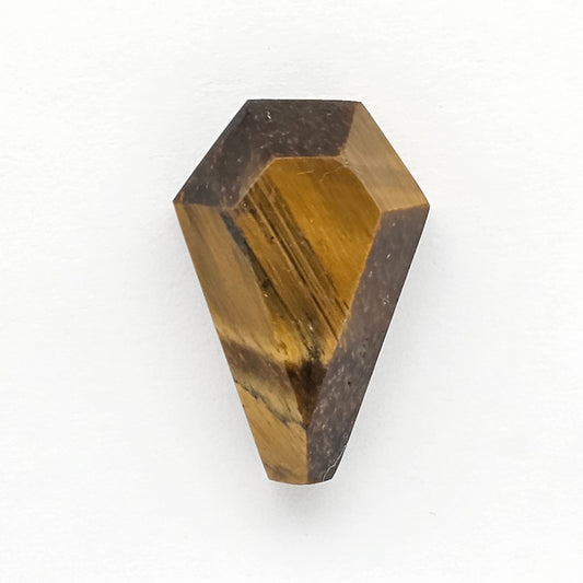 Tiger Eye Geometric Half Faceted Cabochon