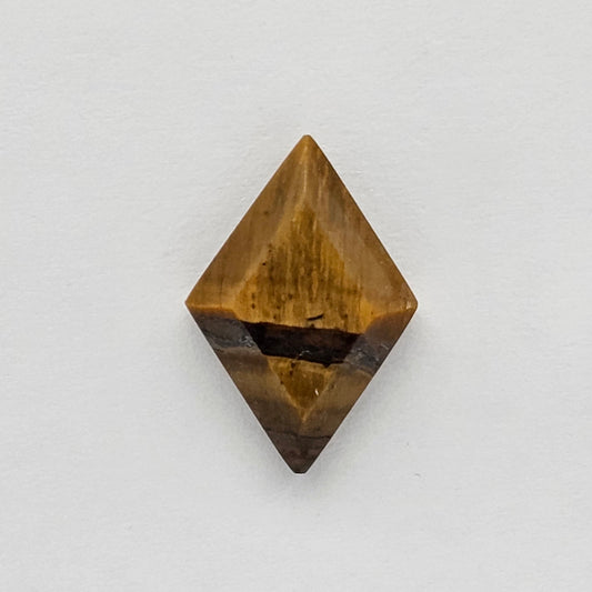 Tiger Eye Geometric Half Faceted Cabochon